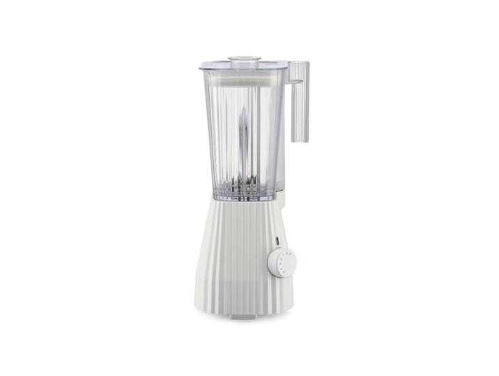 Alessi Plissé MDL09 W - Mixeur Design avec Carafe Graduée\, Résine Thermoplastique\, Prise Européenne 700W\, 1.5l\, Blanc