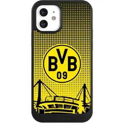 Nivocase Hülle für Apple iPhone 12 Handyhülle NIVOcore Case Schwarz BVB Borussia Dortmund Stadion (Apple iPhone 12), Smartphone Hülle, Schwarz