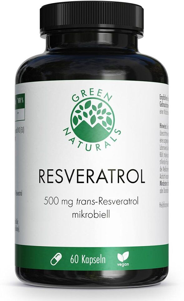 Green Naturals Trans-Resveratrol 500 mg Kapseln vegan