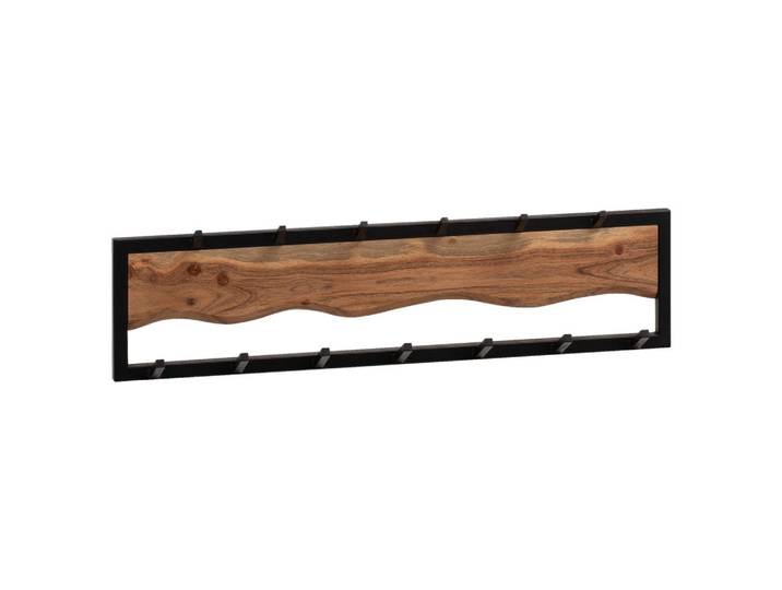 Wandgarderobe Holz/Schwarz