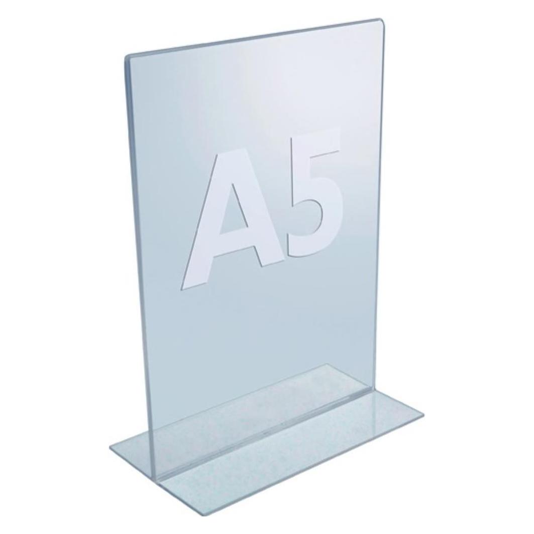 Twinco Tischaufsteller DIN A5 Acryl transparent freistehend (A5) (5816-7)