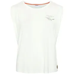 Gardena Damen Top mit Print Rundhals lockere Passform Wolkenweiß Gr. S