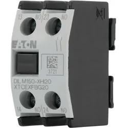Eaton 277945 Hilfsschalterbaustein, 2-polig, Ith= 16 A, 2 S, Frontbefestigung, Schraubklemmen, DILM40 - DILM170 DILM150-XHI20  - 5 Stück