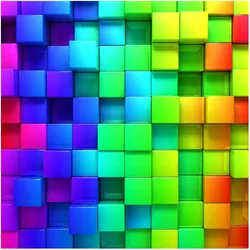 FOTOTAPETE 3D Würfel 192/192 cm