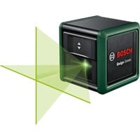 Kreuzlinienlaser Quigo Green, mit Stativ grün/schwarz, grüne Laserlinien, Reichweite 10 Meter