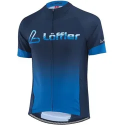 LÖFFLER Herren Trikot M BIKE JERSEY FZ MESSENGER MID, Größe 46 in Blau Blau
