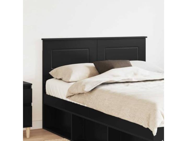 RJPLMFV Kopfteil Eiche, Schwarz, Holz Rechteckiges, modernes Design, elegante Laminatoberfläche, einfache Reinigung mit trockenem Tuch, für ein modernes