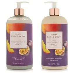 M.ASAM® Bath & Body Passion Fruit & Mango Duschgel 750ml, Körpercreme 750ml