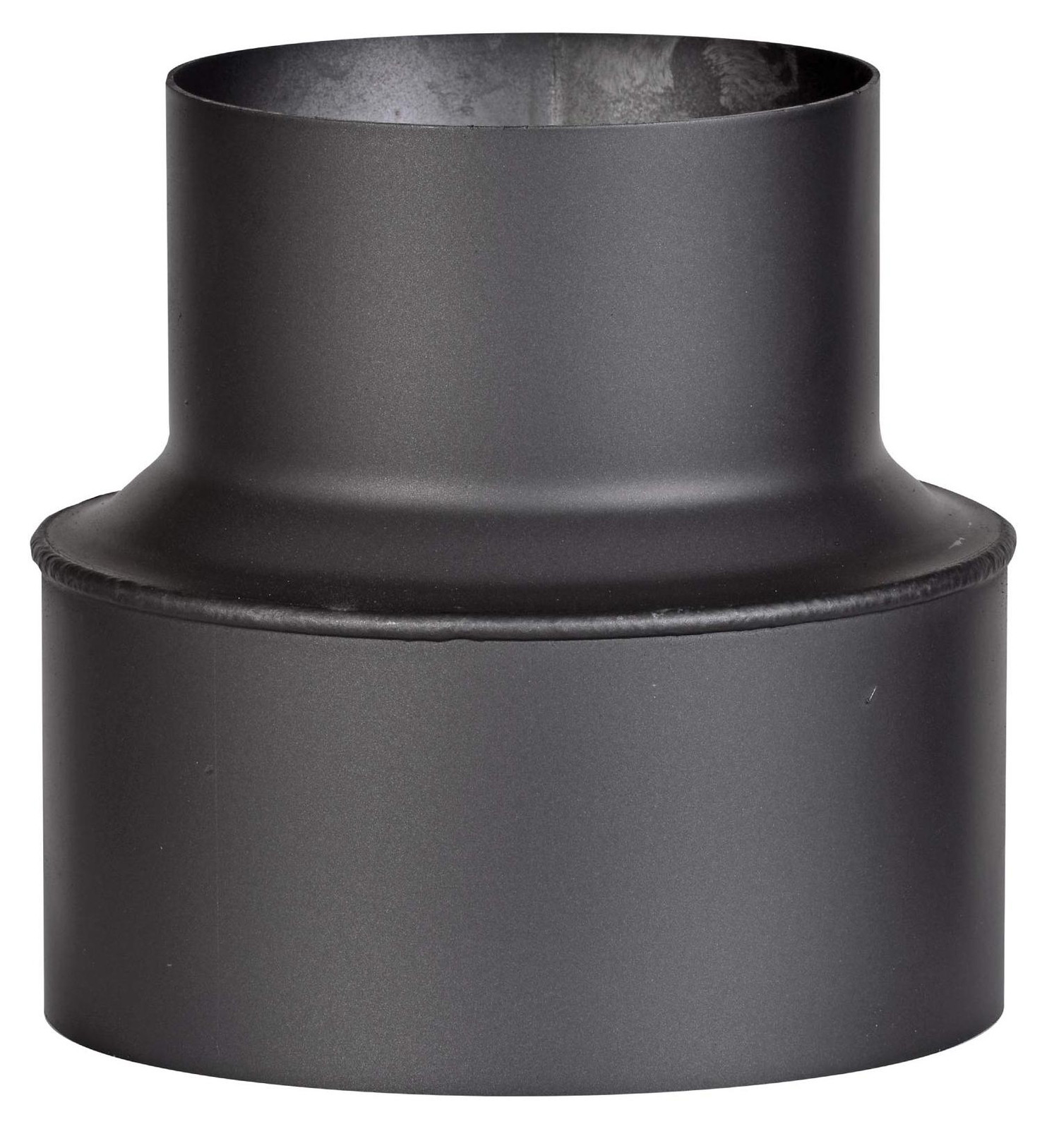 FIREFIX R150/Ü3 Reductie voor rookkanalen van 200 naar 150 mm, zwart gelakt