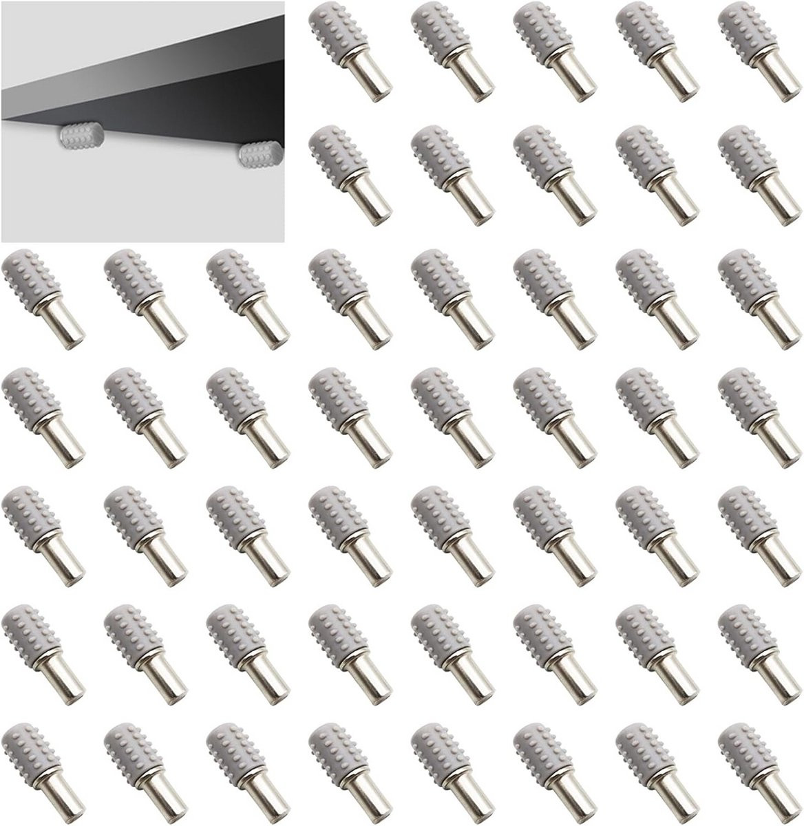 Glazen planksteunen 5x20mm met antisliphoes voor wandplanken