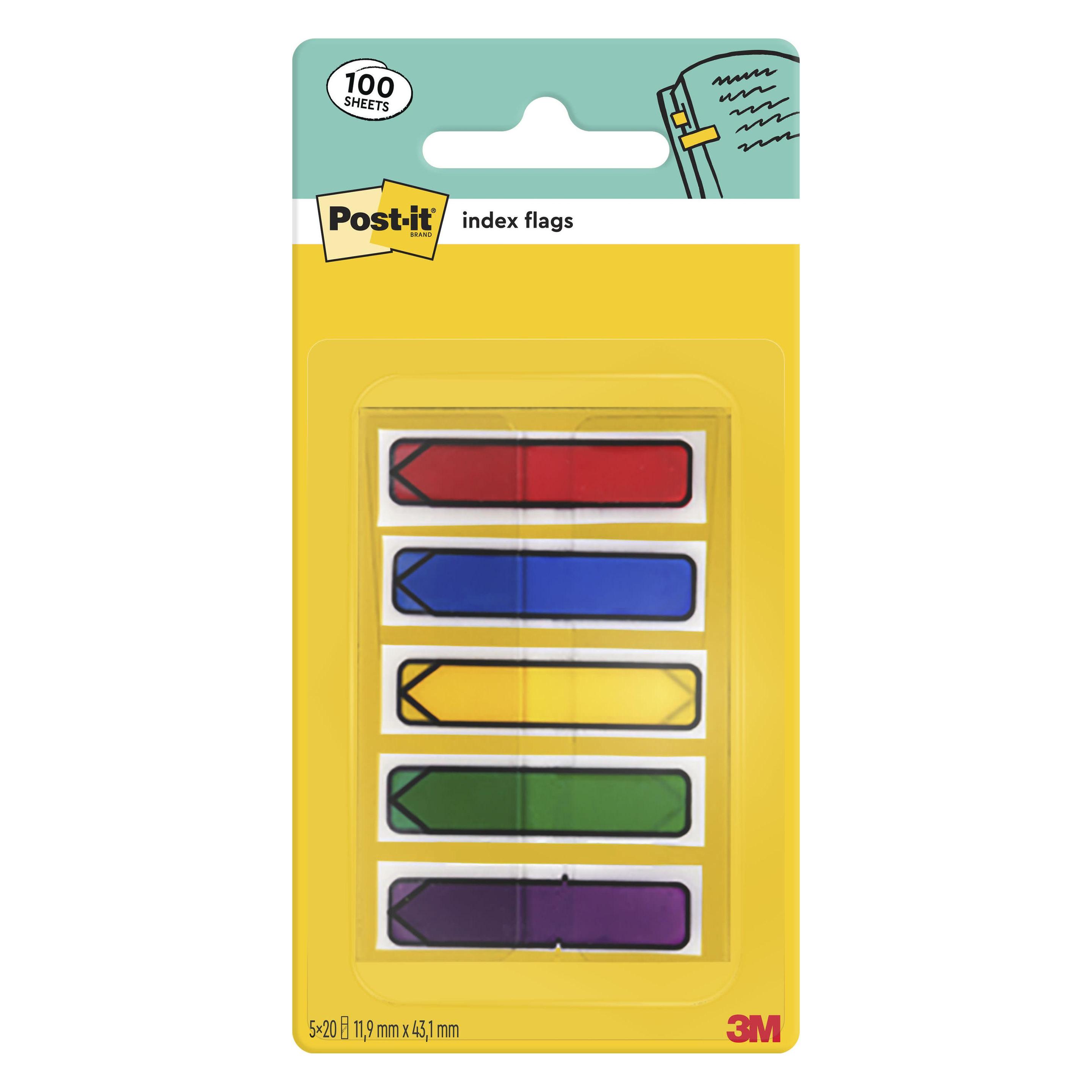 Post-it Haftmarker Index Pfeile, 11,9 x 43,2 mm, 5-farbig (43.20 x 11.90 mm) (684ARR1)