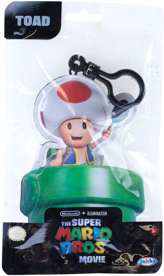 Jakks Pacific The Super Mario Bros. Movie Pluche Sleutelhanger-Toad (Diversen) Nieuw