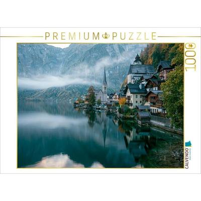 CALVENDO Puzzle Hallstatt, Österreich - Herbst Spiegelung | 1000 Teile Lege-Größe 64x48cm Foto-Puzzle für glückliche Stunden, von , Calvendo Puzzle