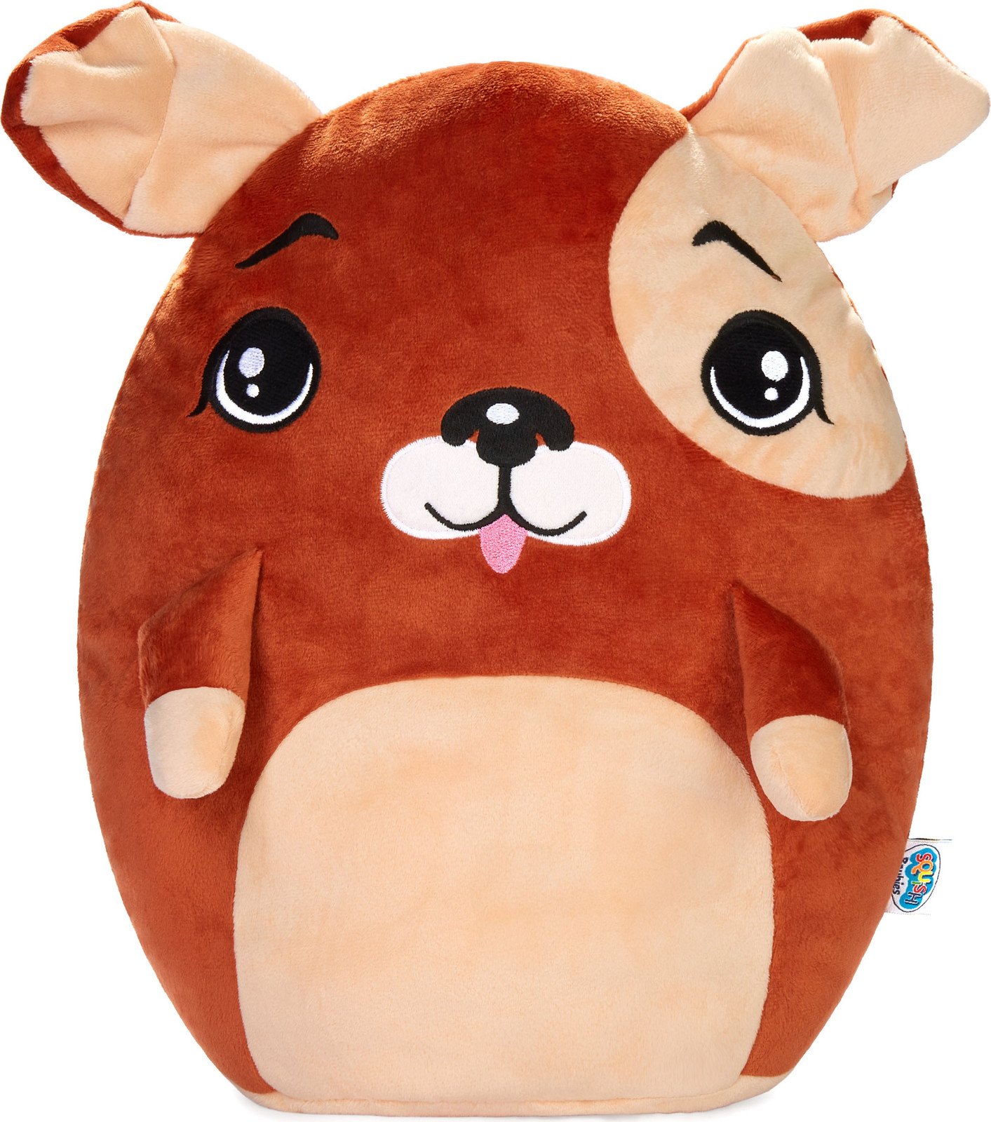 SQUISHBRUBIES Hugo de hond - Bruin - Knuffel - 35 cm
