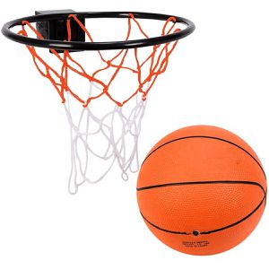 Simba Basketballkorb Set für Kinder, indoor , Ø 22 cm, mit Basketball & Luftpumpe, zum Einhängen