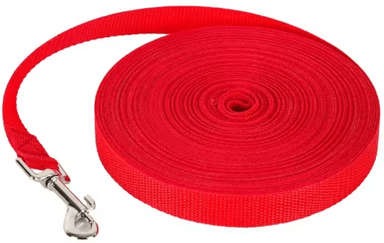 Inspire Picks Nylon Long Dog Training Leash Adjustable Outdoor Traction Rope For Small To Large Dogs red 15m