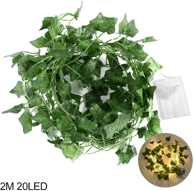 Inspire Picks LED Leaf Vine String Lights Artificial Greenery Garland Fairy Lights For Home & Events b01 2m