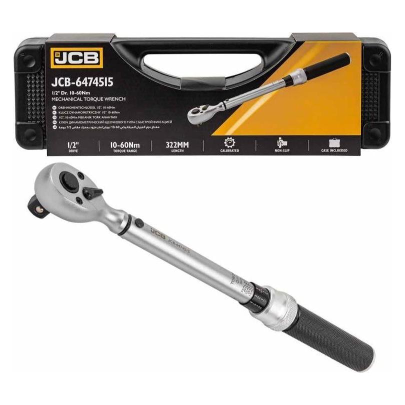 JCB Drehmomentschlüssel 1/2" 40-220 Nm (1/2", 40 - 220 Nm) (JCB-6474535)