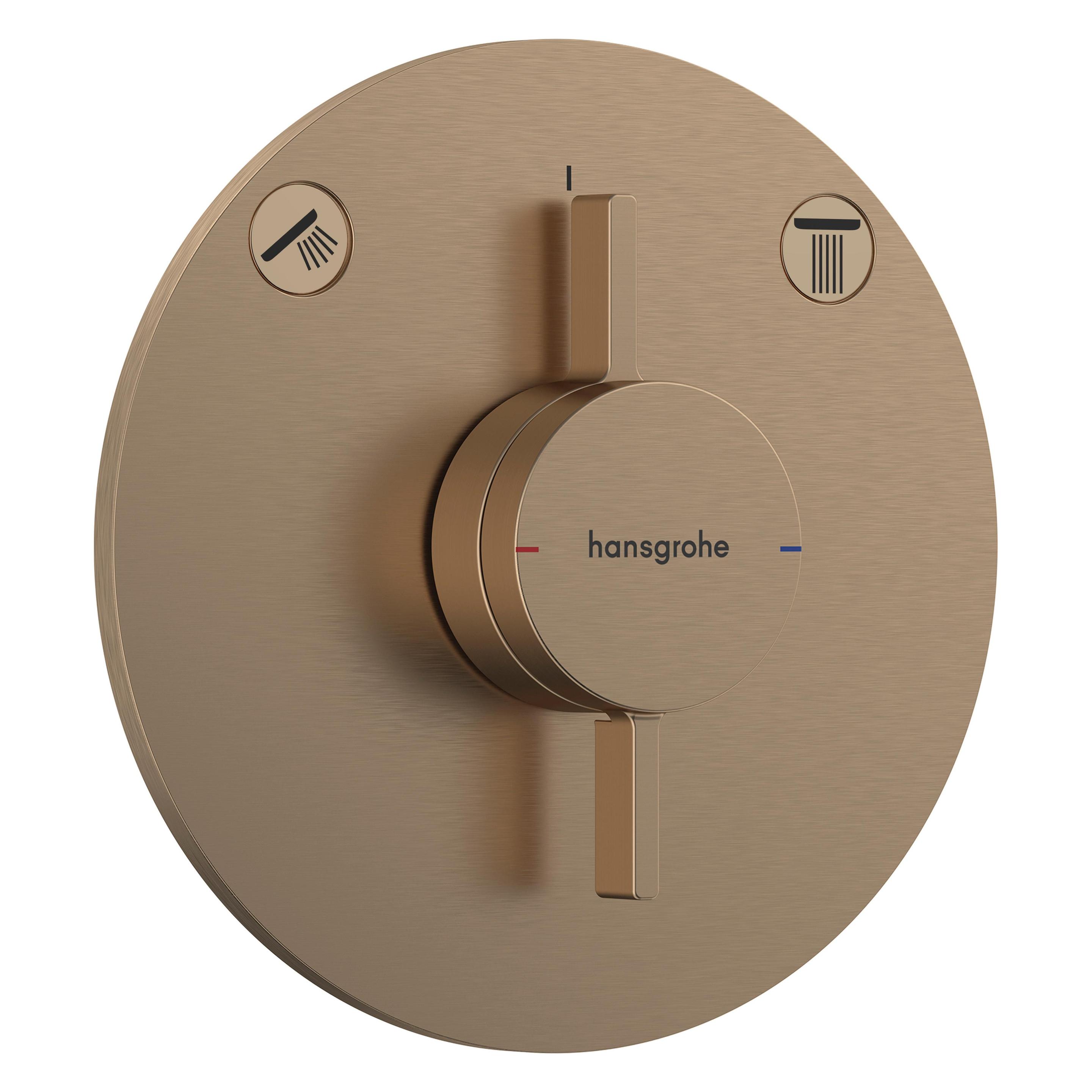 hansgrohe DuoTurn S Mischer, Unterputz, 2 Verbraucher, 2 Funktionen, runde Rosette, 75418 (75418140)