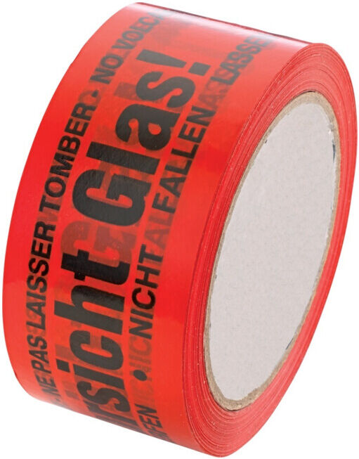 Ruban adhésif PVC 50mmx66m -Attention verre- 4 langues ; Enviro Pack (0248082)