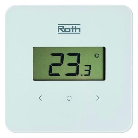 Roth Softline Standard hvid rumtermostatTrådløs. Med stort display. Temperaturenindstilles nemt med (17466397.180)