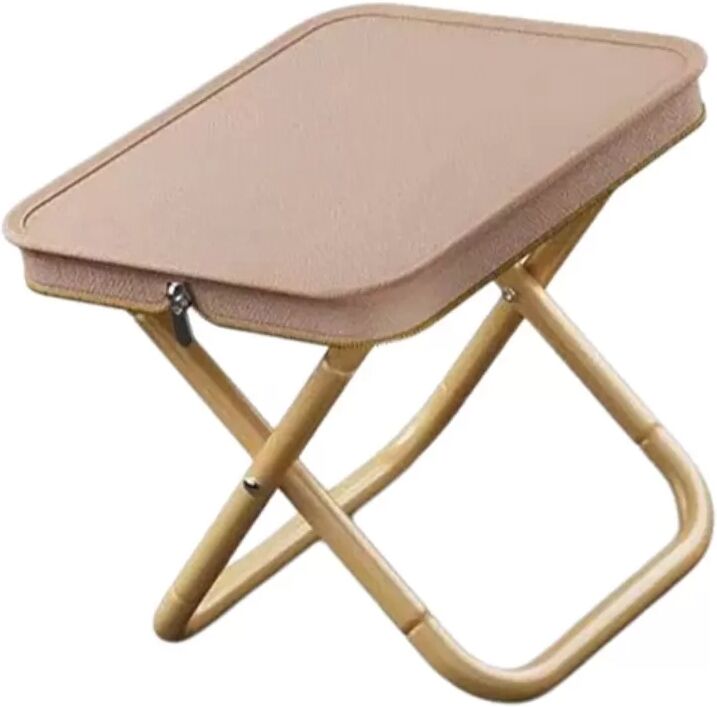 INF Tragbarer Klapphocker - Aluminiumlegierung & Polyester, leichter Reise-Klappstuhl für Camping, Angeln und Rucksackreisen Khaki