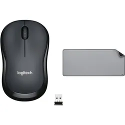 Morele Mysz Logitech M220 Silent (910-004878) + Studio Series - MID GREY (956-000052) (Kabellos), Maus, Grau