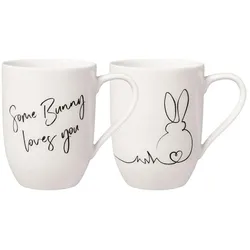 KAFFEEBECHER OSTERN Statement weiß 280 ml 2er Set