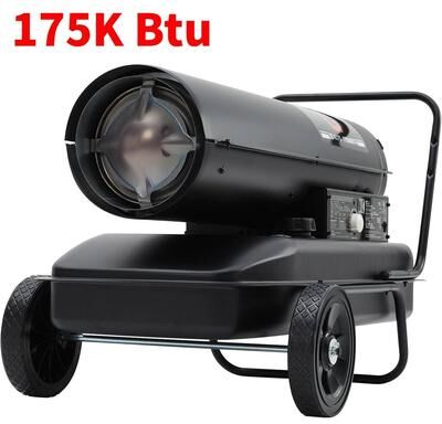 Garvee 175K BTUs Kerosene Forced Air Heater for Construction Sites, Warehouses, and Workshops