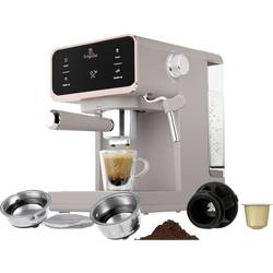 BerlingerHaus Espressomaschine Taupe 950 W E.S.E. Pad kompatibel, Display, mit Tassenwärmer BH/9846