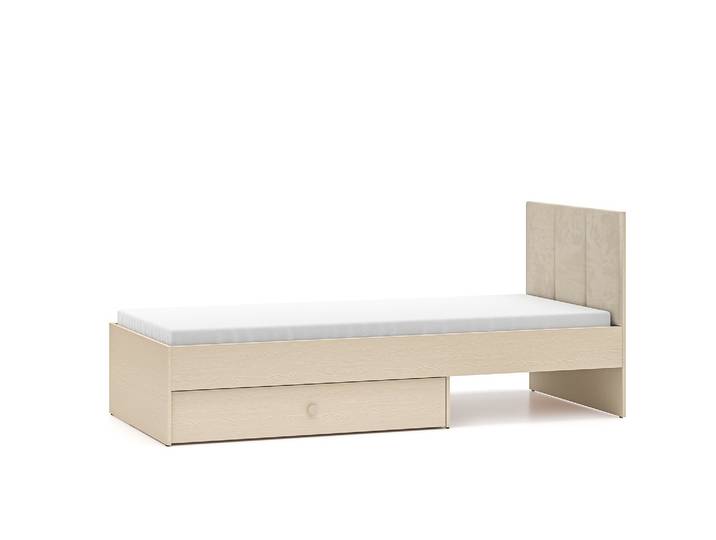 Bett – MEVEL 08 – Modernes Einzelbett mit Polsterkopfteil