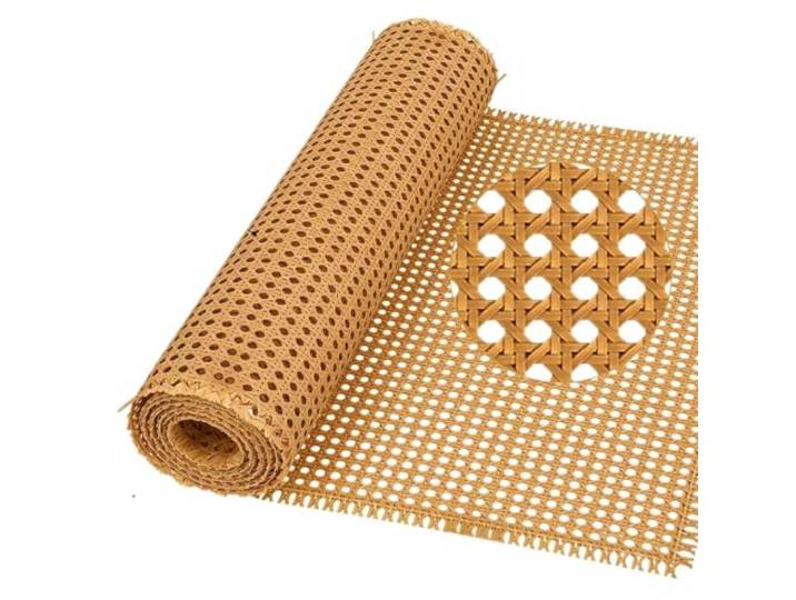 Handgewebte Polyrattan-Gurtbandrolle Sechseckiges Netz for Stühle, Schränke, Betten(45x160cm)