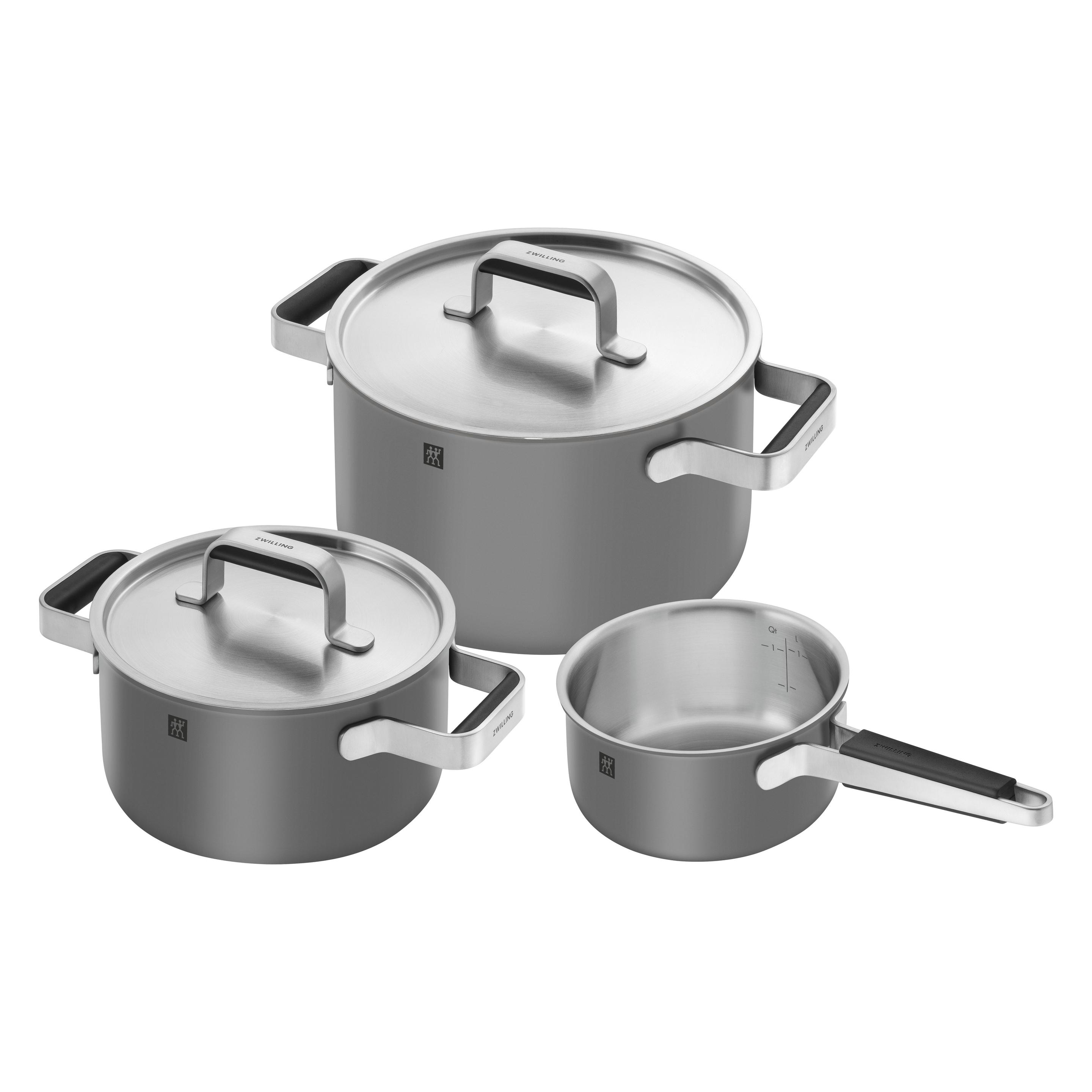Zwilling 3tlg. Pure Kochgeschirrset Grau (1028809)