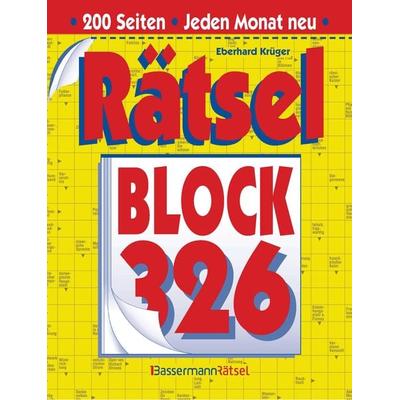 Rätselblock 326, Taschenbuch von Eberhard Krüger, Bassermann, 978-3-8094-4822-8