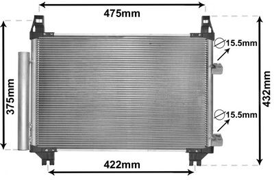 Van Wezel Kondensator, Klimaanlage 53005404 Für Toyota