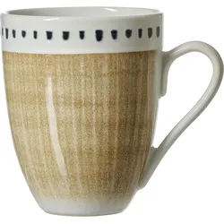 Henkelbecher NATURA (BHT 8,50x10,50x8,50 cm) - beige - BHT 8,50x10,50x8,50 cm