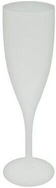 Flûte à champagne personnalisable givrée blanche polypropylène (PP) noir 180 ml