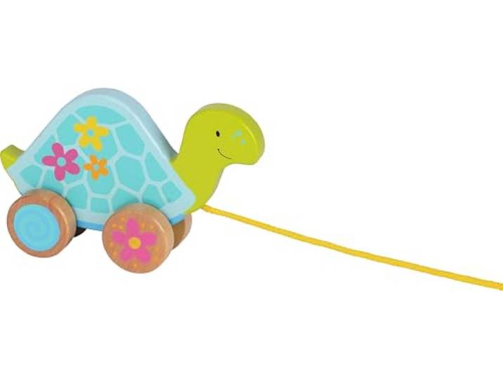 Goki 4013594549141 Miniatuurvoertuig schildpad dier trekken