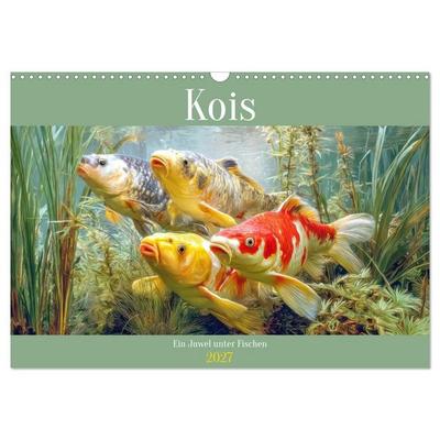 Kois - Ein Juwel unter Fischen (Wandkalender 2027 DIN A3 quer), CALVENDO Monatskalender