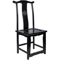 STUHL aus Holz, schwarz, 49x42x119cm