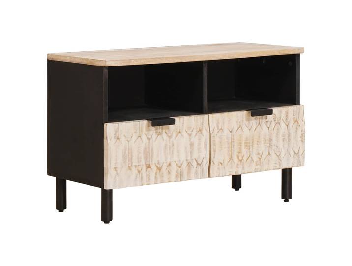 vidaXL TV-Schränk Weiße gewaschene Oberfläche 70 x 33 x 46 cm