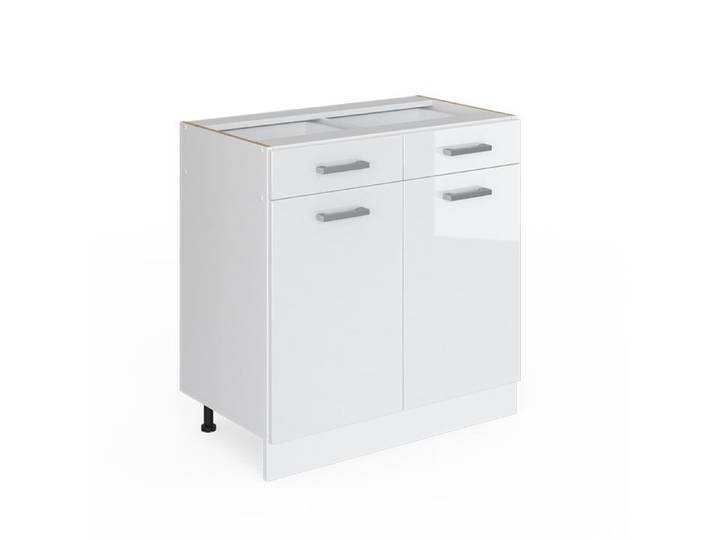 Meuble cuisine R-Line 80cm sans PT Blanc Haute brillance/Blanc Vicco 29252