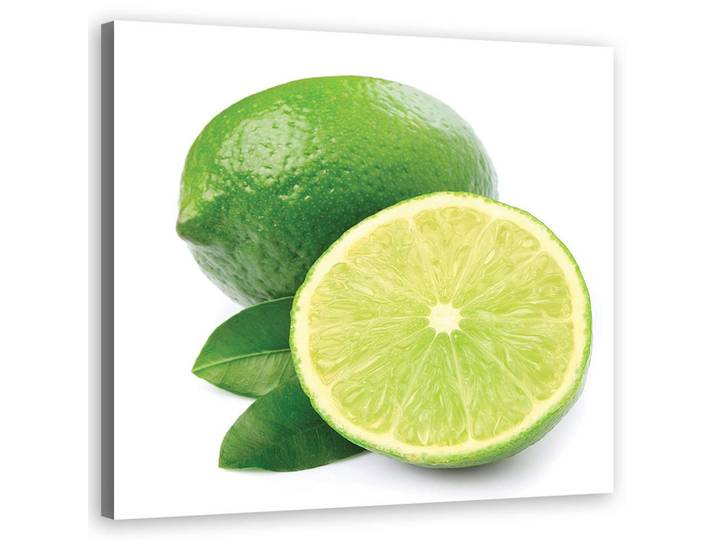 Feeby Wandbild limette obst, Grün, Essen/Getränk, Rechteckig, 50x50 cm, Bilder & Rahmen, Bilder, Leinwandbilder