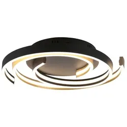 Trio LED-Deckenleuchte Caya Alu, Eisen, Stahl & Metall Gold Messing