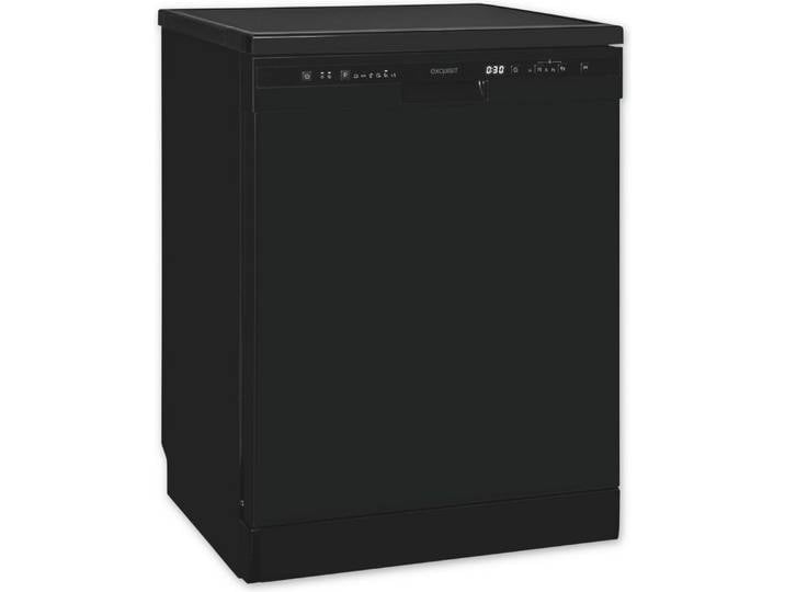 exquisit Standgeschirrspüler GSP6312-030C schwarz, 9,8 l, 12 Maßgedecke