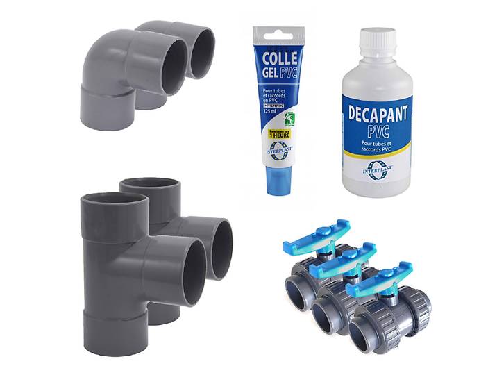 Kit by-pass Ø 32/38 mm pour pompe à chaleur - Poolex