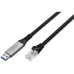 Digitus USB-A - RJ45 Ethernet Kabel, 1Gbit/s, 10m