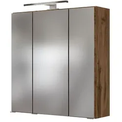 Held-Möbel Spiegelschrank Baabe Holzoptik Braun Eiche 60 cm
