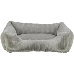 Trixie Hondenmand Vital Jonna Ribfluweel Grijs - 60X50 Cm (Hund), Hundebett + Katzenbett