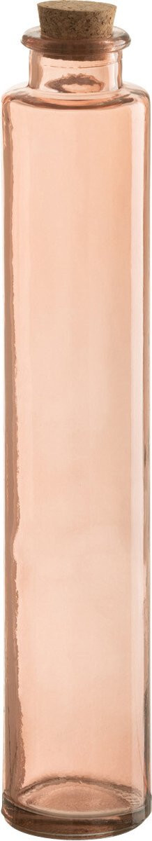 J-Line Decoratie Fles met Kurk - Lichtroze - 6 stuks